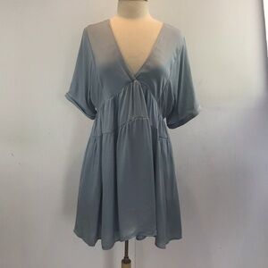 Mustard Seed silver blue oversized dress/coverup size small
